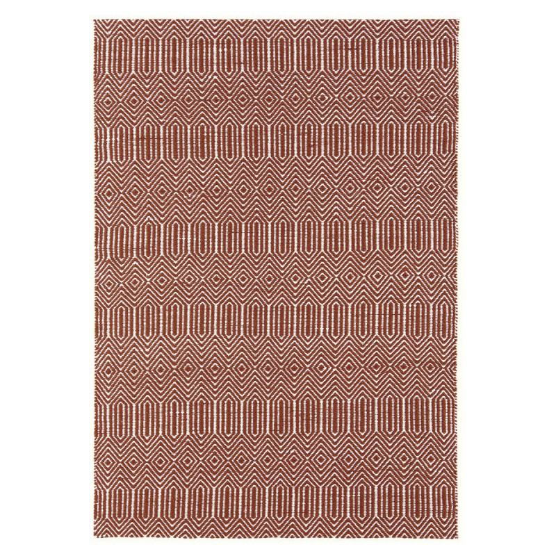 Tapis graphique tissé bordeaux par Joseph Lebon