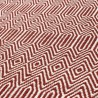 Tapis graphique tissé bordeaux par Joseph Lebon