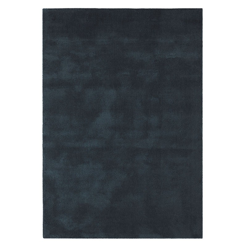 Tapis de Salon prestige en Laine et viscose tissé main Sari Bleu nuit - JOSEPH LEBON