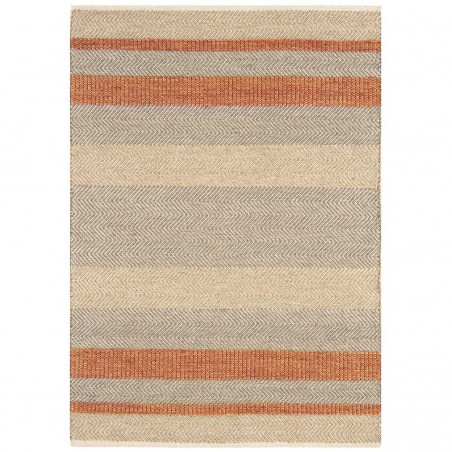 Tapis de salon à rayures Stripes Orange Corail par Joseph Lebon Tapis de salon à rayures Stripes Orange Corail par Joseph Lebon