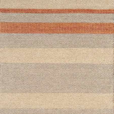 Tapis de salon à rayures Stripes Orange Corail par Joseph Lebon Tapis de salon à rayures Stripes Orange Corail par Joseph Lebon