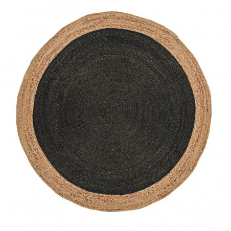Tapis de salon rond Knit noir par Joseph Lebon Tapis de salon rond Knit noir par Joseph Lebon
