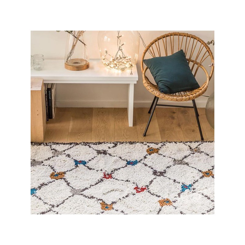 Tapis Berbère moderne beige Kaboshon par Edito 