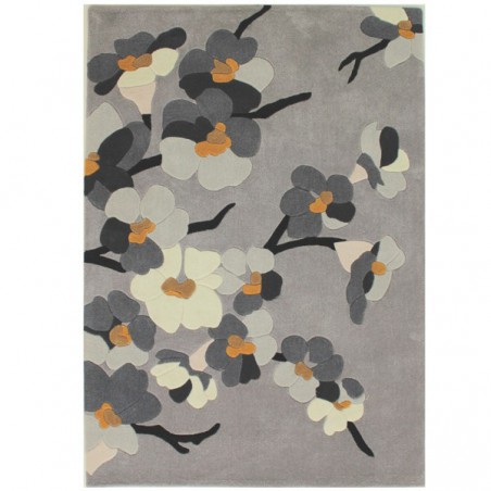 Tapis de salon Fleurs Blossom Gris par Flair Rugs Tapis de salon Fleurs Blossom Gris par Flair Rugs