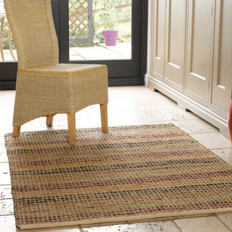 Tapis en jute Natural Living beige et pourpre par Flair Rugs Tapis en jute Natural Living beige et pourpre par Flair Rugs
