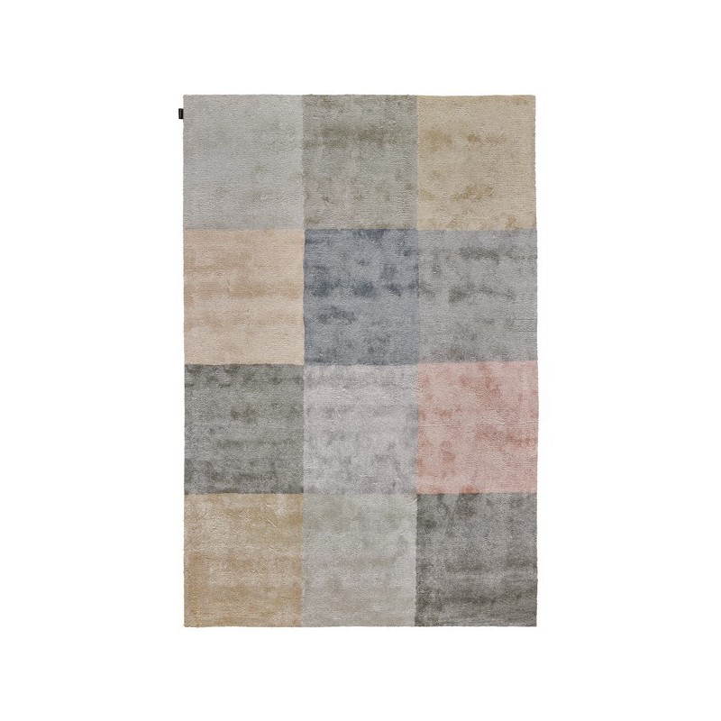 Tapis de salon en viscose Sahara multicolores pastels par Angelo