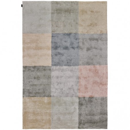 Tapis de salon en viscose Sahara multicolores pastels par Angelo