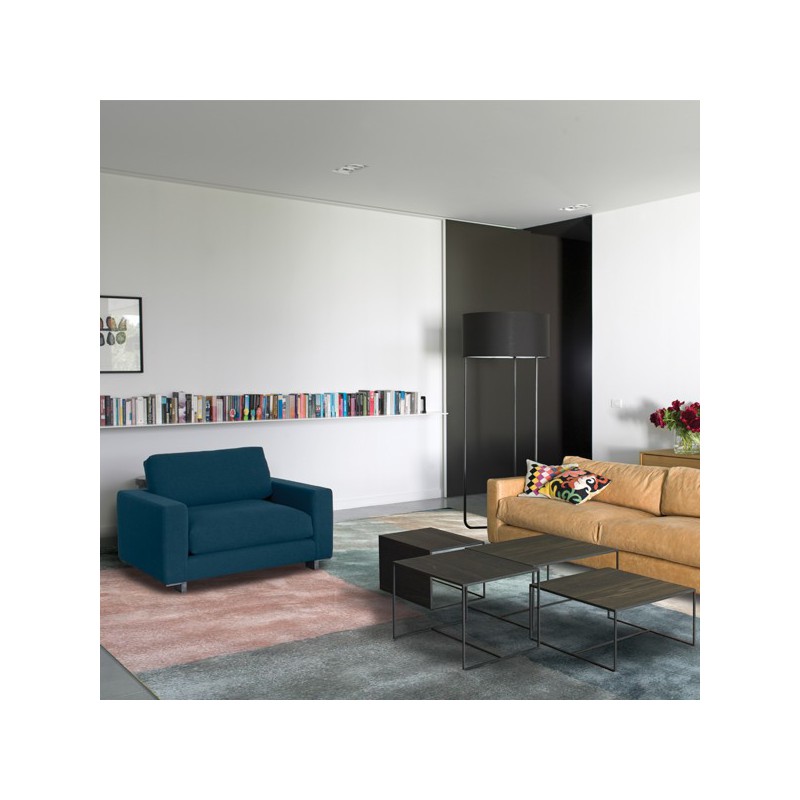 Tapis de salon en viscose Sahara multicolores pastels par Angelo