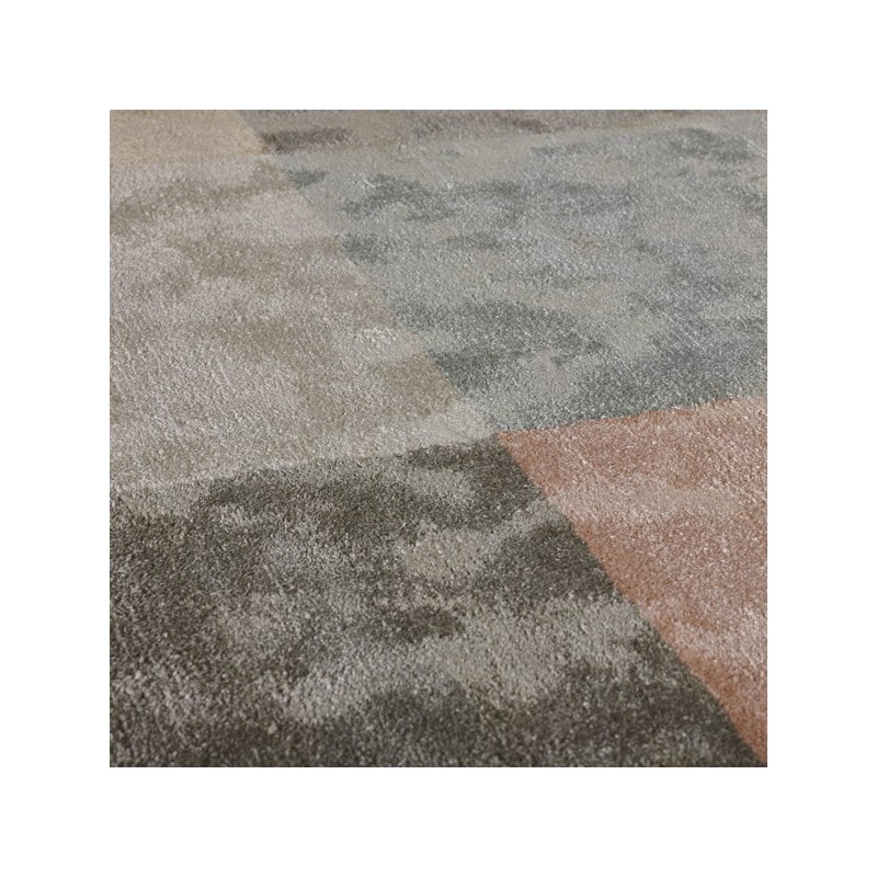 Tapis de salon en viscose Sahara multicolores pastels par Angelo