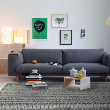 Tapis en laine Mic Mac Gris par Angelo Tapis en laine Mic Mac Gris par Angelo