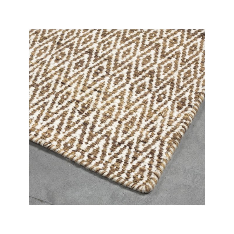 Tapis en laine Mic Mac Marron Clair par Angelo