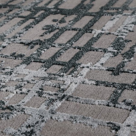 Tapis moderne Velvet Grid Bleu pétrole par Esprit Home Tapis moderne Velvet Grid Bleu pétrole par Esprit Home