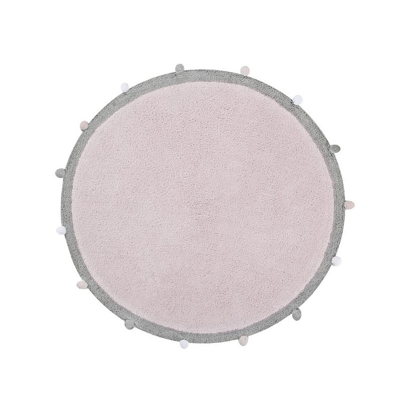 Tapis enfant rond Bubbly Rose par Lorena Canals