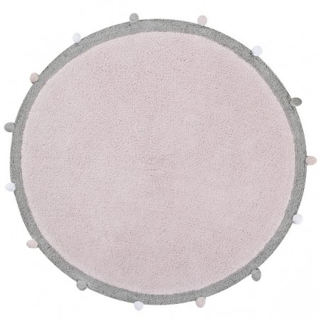 Tapis enfant rond Bubbly Rose par Lorena Canals