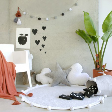 Tapis enfant rond Bubbly Gris par Lorena Canals Tapis enfant rond Bubbly Gris par Lorena Canals