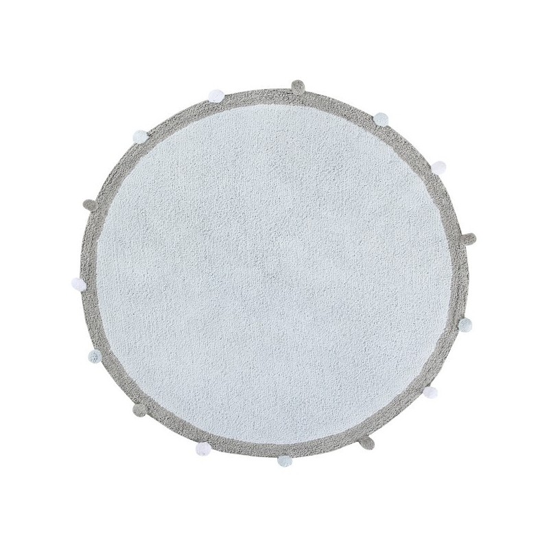 Tapis enfant rond Bubbly Bleu par Lorena Canals