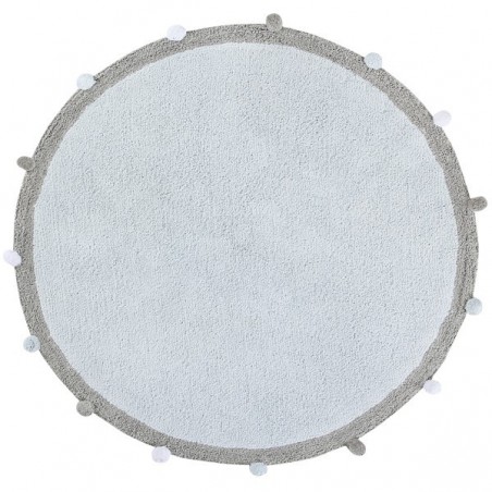 Tapis enfant rond Bubbly Bleu par Lorena Canals