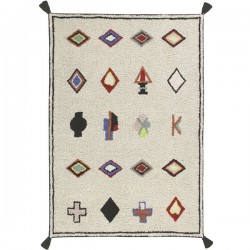 Tapis en coton à motifs berbères Naador par Lorena Canals
