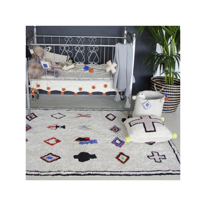 Tapis en coton à motifs berbères Naador par Lorena Canals