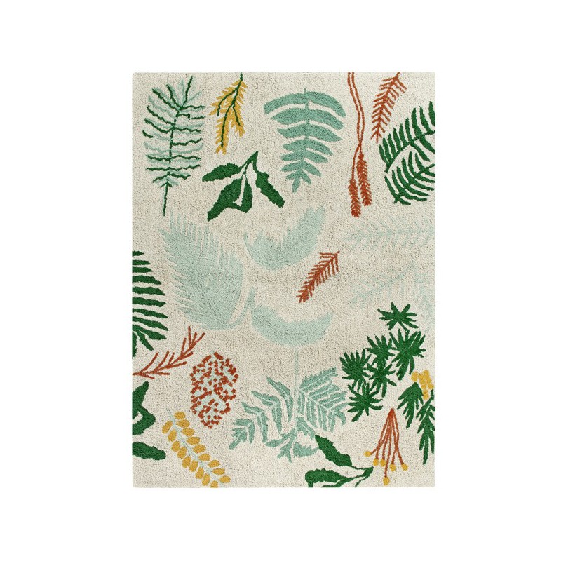 Tapis moderne en coton Botanic par Lorena Canals