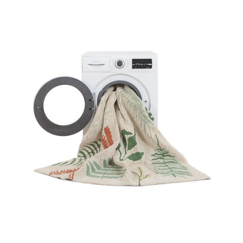 Tapis moderne en coton Botanic par Lorena Canals