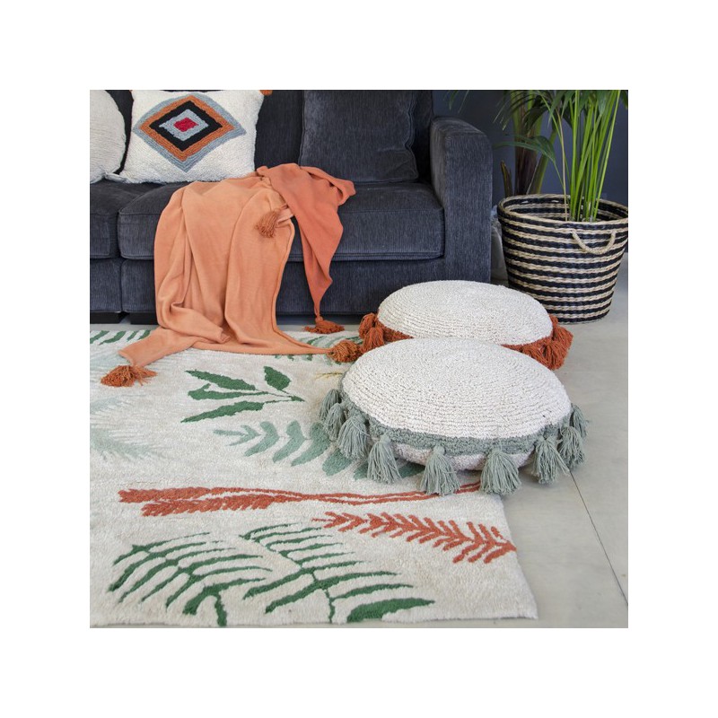 Tapis moderne en coton Botanic par Lorena Canals