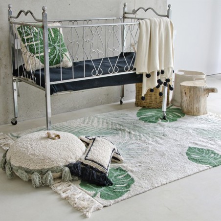 Tapis lavable en machine Tropical Vert par Lorena Canals