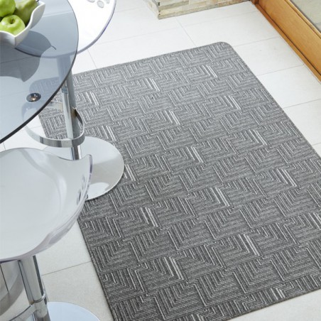 Tapis design lavable en machine Pinnacle Gris Charbon par Flair Rugs Tapis design lavable en machine Pinnacle Gris Charbon par Flair Rugs