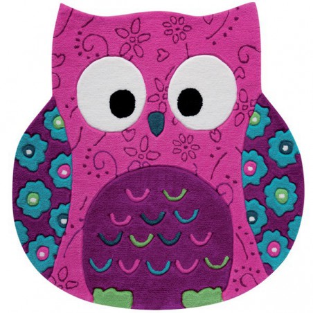Tapis enfant Petite Chouette Fushia par Tapis Chic Collection Tapis enfant Petite Chouette Fushia par Tapis Chic Collection