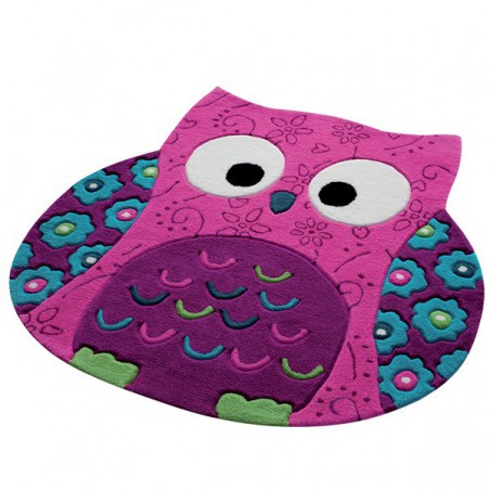 Tapis enfant Petite Chouette Fushia par Tapis Chic Collection Tapis enfant Petite Chouette Fushia par Tapis Chic Collection