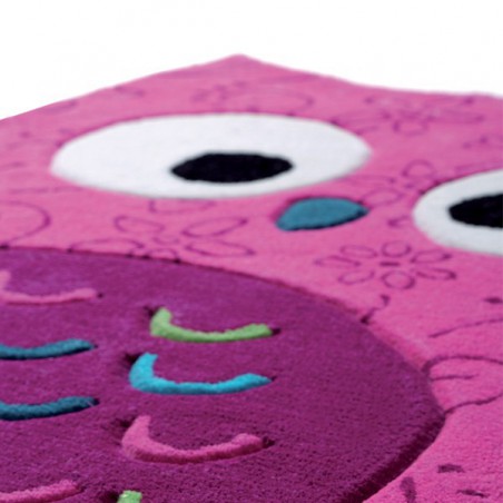 Tapis enfant Petite Chouette Fushia par Tapis Chic Collection Tapis enfant Petite Chouette Fushia par Tapis Chic Collection