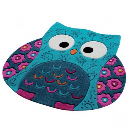 Tapis enfant Petite Chouette Turquoise par Tapis Chic Collection Tapis enfant Petite Chouette Turquoise par Tapis Chic Collection