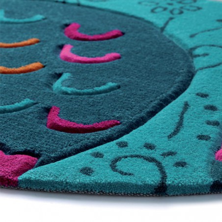 Tapis enfant Petite Chouette Turquoise par Tapis Chic Collection Tapis enfant Petite Chouette Turquoise par Tapis Chic Collection
