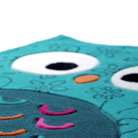 Tapis enfant Petite Chouette Turquoise par Tapis Chic Collection Tapis enfant Petite Chouette Turquoise par Tapis Chic Collection