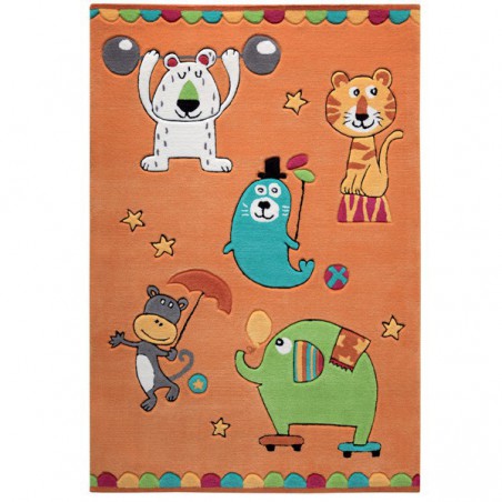 Tapis enfant Cirque Orange par Tapis Chic Collection Tapis enfant Cirque Orange par Tapis Chic Collection