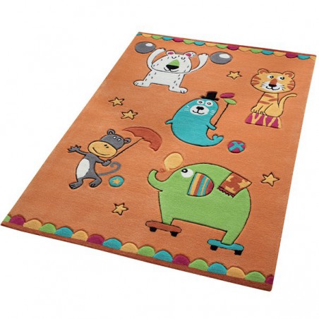 Tapis enfant Cirque Orange par Tapis Chic Collection Tapis enfant Cirque Orange par Tapis Chic Collection