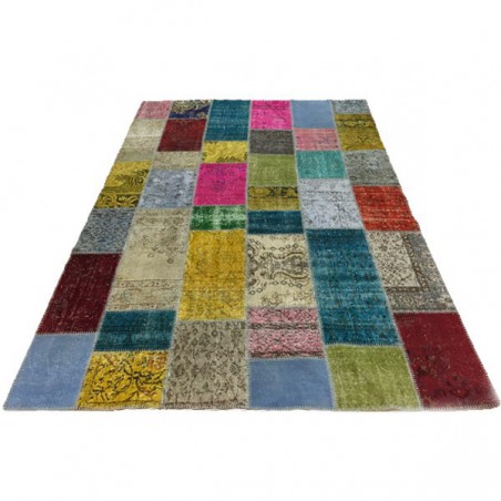 Tapis Patchwork Kilim Up-Cycle Multicolore par Angelo Tapis Patchwork Kilim Up-Cycle Multicolore par Angelo
