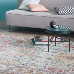 Tapis de salon moderne fin beige et noir RHYTHM par Ligne pure -  Inspiration Luxe