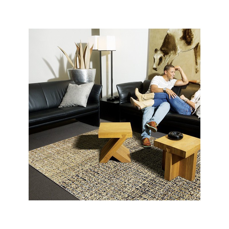 Tapis de luxe Resonance Multicolore Ecru par Arte Espina