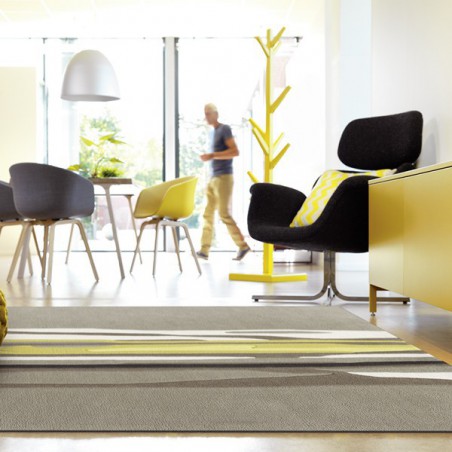 Tapis de Salon Red Trace Jaune par Arte Espina Tapis de Salon Red Trace Jaune par Arte Espina