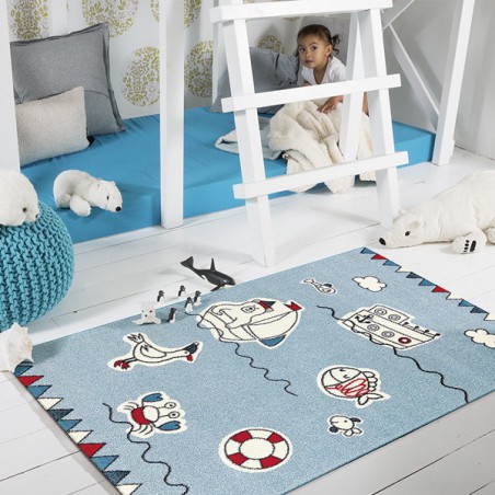 Tapis enfant à motifs Bateau par Arte Espina Tapis enfant à motifs Bateau par Arte Espina