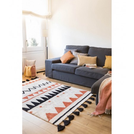 Tapis lavable en machine Azteca Terracotta par Lorena Canals Tapis lavable en machine Azteca Terracotta par Lorena Canals