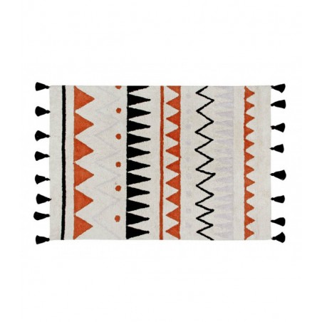Tapis lavable en machine Azteca Terracotta par Lorena Canals Tapis lavable en machine Azteca Terracotta par Lorena Canals