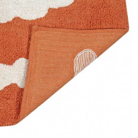 Tapis en coton lavable en machine Clouds Terracotta par Lorena Canals Tapis en coton lavable en machine Clouds Terracotta par Lorena Canals