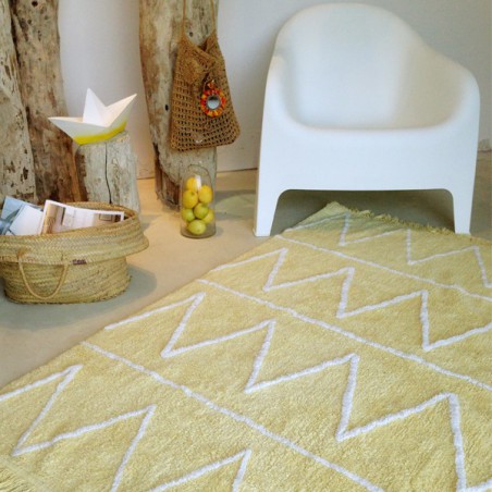 Tapis enfant Hippy Jaune par Lorena Canals Tapis enfant Hippy Jaune par Lorena Canals