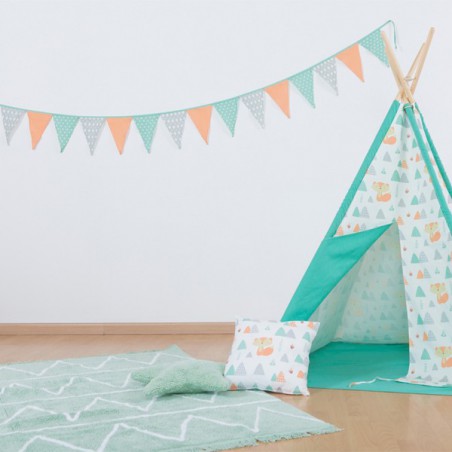 Tapis enfant Hippy Menthe par Lorena Canals Tapis enfant Hippy Menthe par Lorena Canals
