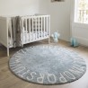 Tapis enfant Round ABC Bleu Vintage par Lorena Canals Tapis enfant Round ABC Bleu Vintage par Lorena Canals