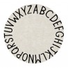 Tapis enfant Round ABC Beige et Noir Vintage par Lorena Canals Tapis enfant Round ABC Beige et Noir Vintage par Lorena Canals