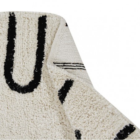 Tapis enfant Round ABC Beige et Noir par Lorena Canals Tapis enfant Round ABC Beige et Noir par Lorena Canals