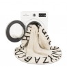 Tapis enfant Round ABC Beige et Noir par Lorena Canals
